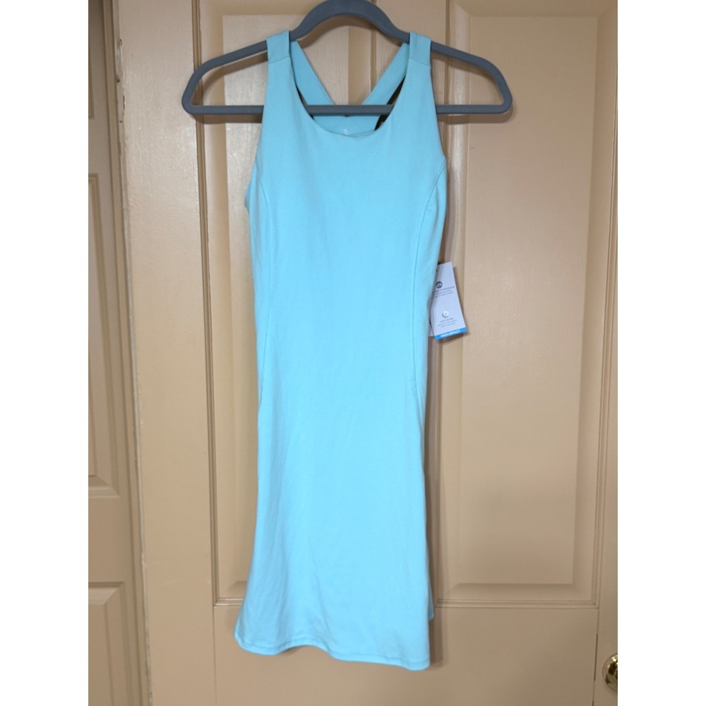 Zelos Womens Turquoise Water Active Tennis Dress Racerback Built In Bra Small